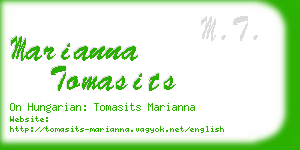 marianna tomasits business card